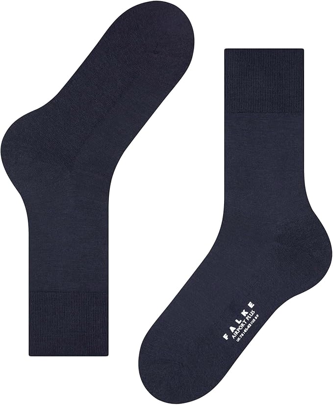 FALKE Men's Airport Dress Socks, Premium Merino Wool Cotton Blend, Sustainable Luxury, Eco-Friendly Business Casual, 1 Pair