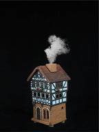 Ceramic Houses Collection - Collectible Miniature of Historic House in Lauterbach Germany - Cone Incense Holder Room Decor - Ceramic Incense Burner S19-1