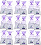 DOITOOL Lavender Sachet Bags 25 Pack Lavender Sachet Bags Empty Pouches for Buds Rose Organza Gauze (Light Purple)