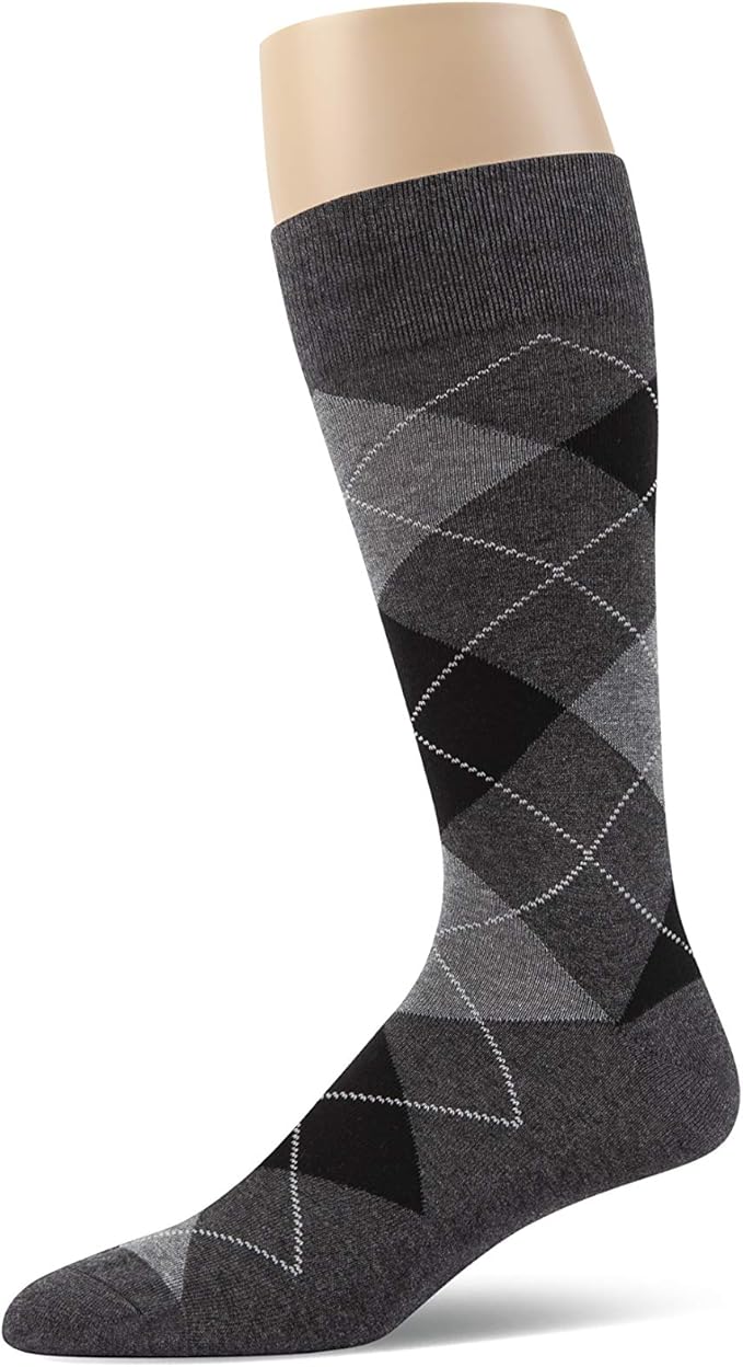 Men’s Argyle Dress Socks, Combed Cotton, Pack of 3
