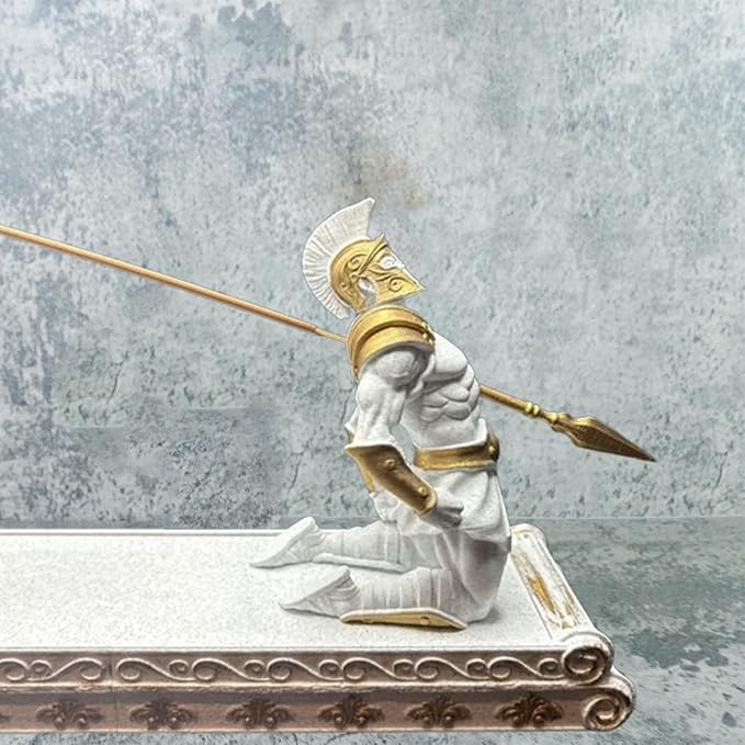 Gladiator Incense Holder The Fallen Warrior,Funny Incense Burner Incense Holder for Sticksfor Indoor Outdoor Use Incense Stick Holder Ash Catcher (White)