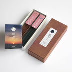Asayu Japan Low Smoke Incense Sticks - Sakura Set (Sandalwood-Sakura + Agarwood-Sakura), 40gr (Each Scent 20g), for Yoga, Zen Meditation and Relaxation - Smokeless for Less Irritation