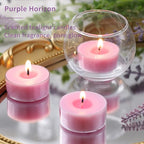 Pure Lavender Scented Tealight Candles, 36 Pack Natural Palm Tea Lights Candles for Home Scented, 4 Hour Small Votives with Natural Essential Oils for Home Aromatherapy, Baby Shower Favors