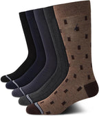 Nautica Mens Dress Socks - 5 Pack Breathable Comfort Stretch Crew-Length Work Socks for Men for Business Formal Wear (6-12.5)