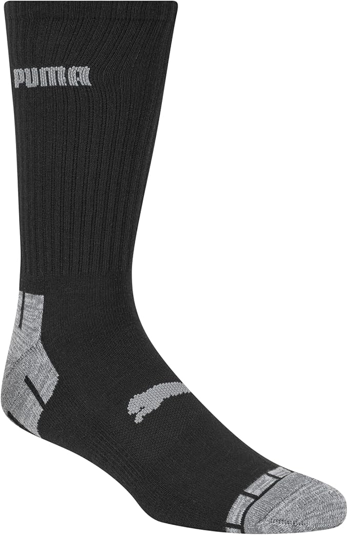 PUMA mens 6 Pack Crew Socks
