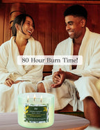 Rosemary Eucalyptus Peppermint Candle | Highly Scented Large 3 Wick Soy Candle 15.8 oz | Uplifting Eucalyptus Mint Scented Candles for Home | Aromatherapy Stress Relief Spa Candles for Men & Women