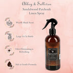 Abbey & Sullivan Linen Spray, Sandalwood Patchouli, 16 oz.
