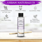 Urban Naturals Reed Diffuser Oil Refill Amber & Lavender, Soothing Lavender, Warm Amber, Calming Room Scent, 4 oz + Free Reed Sticks, Made in The USA