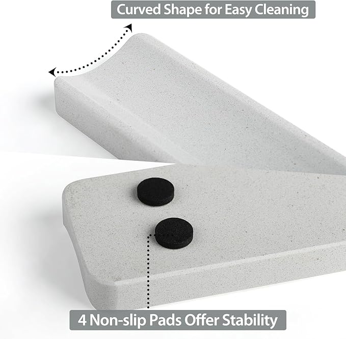 Koville Italian Quarella Engineered Marble Incense Holder, Incense Holders for Sticks, Sturdy Incense Burner Ideal for Meditation and Relaxing, Easy to Clean(Ariete Quarella)