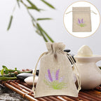 Homoyoyo 10pcs Empty Sachet Bags Drawstring Lavender Flowers Bags Dried Lavender Scented Pouches 10 * 14cm