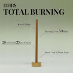 Deep Sleep & Relaxation - Innergy Agarwood Incense Sticks, Natural Eaglewood Blend for Deep Sleep, 50 Min Burn