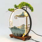 Backflow Incense Holder with Water Fountains and LED Light, Rockery, Crane and Plants Perfect for Relaxing or Home Decor