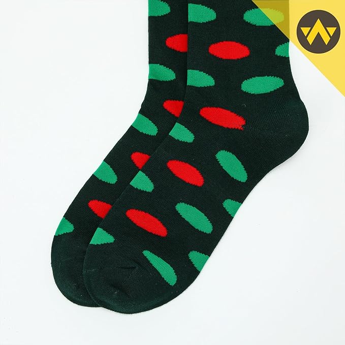 WANDER Men's Dress Socks Cotton Thin Classic Lightweight Socks 6/8 Pairs Solid & Patterned Soft Breathable Socks