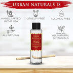 Urban Naturals Holiday Cranberry & Pine Scented Oil Reed Diffuser Refill | Cranberry, Holly Berries and Frosted Fir Needles | Includes a Free Set of Reed Sticks! 4 oz.