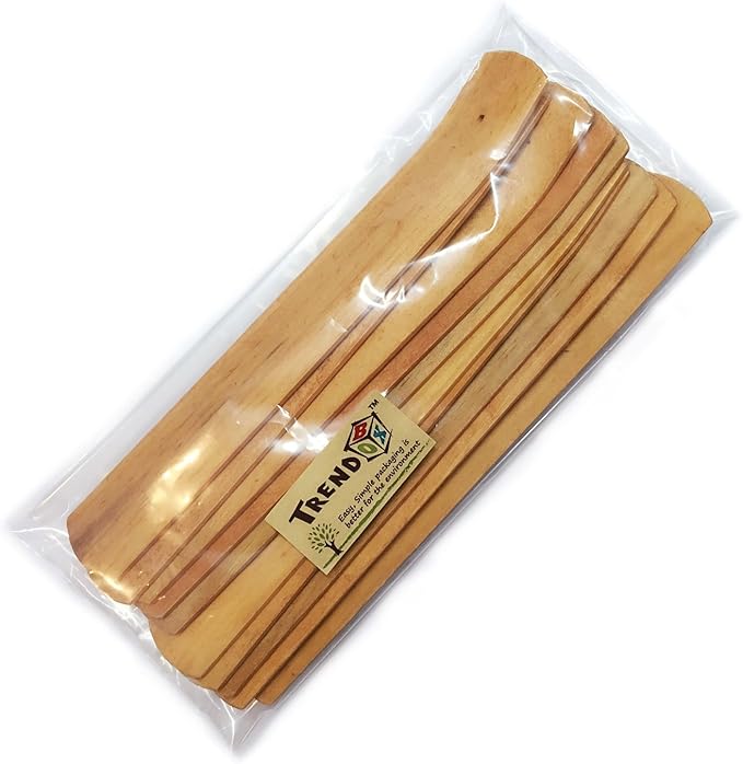 TrendBox 5pcs Handmade Plain Wood Wooden Incense Stick Holder Burner Ash Catcher Natural Design Buddhist