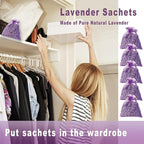 36 Pack French Dried Lavender Sachet Bags, 100% Natural Lavender Bags for Drawers and Closets, Potpourri Air Freshener, Bulk Sachet Gift for Scents Home, Wedding