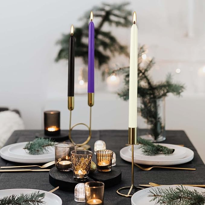 30 Pack 10 inch Assorted Color Spell Taper Candles –Unscented Dripless,Taper Candles for Rituals, Prayer, Birthdays, Meditation, Altar, Spells, Chime Candles - Ideal for Witches-10 Colours.