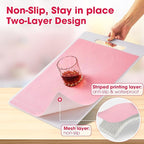 Shelf and Drawer Liner, Kitchen Cabinet Liners Non-Adhesive Thick Non-Slip Waterproof Washable Fragrant Mats Protect Dresser Shelves Cupboard Bathroom Cabinets, Pink, 12 in X 20 FT