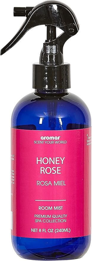 Aromar Essential Room Mist and Fabric Spray with Natural Freshener Aromatherapy for a Fresh and Rejuvenated Home 8 oz Honey Rose