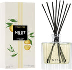 NEST New York Reed Diffuser, Sunlit Yuzu & Neroli - 5.9 fl oz - Fragrance for Up to 90 Days - Reusable, Refillable Glass Holder - Includes 8 All-Natural Reed Sticks - Flame Free