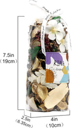 Qingbei Rina Potpourri Bags,Vanilla Scented Potpourri Bowl Filler,White Decorative Dried Flower, Home Fragrance, Vase Filler,8.4 oz|2 Bags