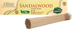 Bless-International-Sandalwood 100%-Natural-Handmade-Incense-Sticks Organic-Chemicals-Free-for-Relaxation-Positivity-Yoga-Meditation 12-Inches-1-Hour-Plus-Burning-Time-75-Sticks-7-OZ