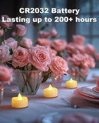 5plots Flameless Candles, 24Pcs Tea Lights Candles Battery Operated, Flameless Tealight Candles Flickering, Electric Tea Lights Votive Candles - Ivory - 1.5" x 1.25"