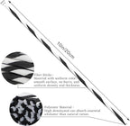 VFULIE 100PCS Reed Diffuser Sticks, 10 Inch Natural Rattan Wood Sticks Essential Oil Aroma Diffuser Sticks Refill Replacement for Aroma Fragrance (Spiral Black and White)