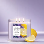 Yankee Candle 3 Wick Candle Jar, Scented Candle with up to 40 Hours of Burn Time, Premium Plant Wax Blend for Consistent Long Lasting Scent from First to Last Burn, Lemon Lavender