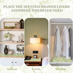 SCENTORINI Drawer Liners for Dresser, Clean Cotton Scented Drawer Liners, Drawer Liner for Dresser Bedroom Shelf Closet, 6 Sheet