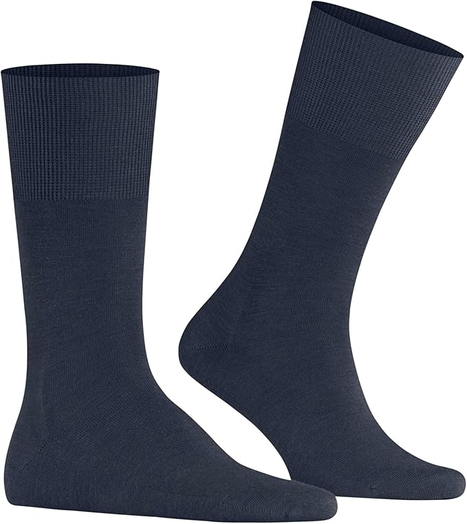 FALKE Men's Airport Dress Socks, Premium Merino Wool Cotton Blend, Sustainable Luxury, Eco-Friendly Business Casual, 1 Pair