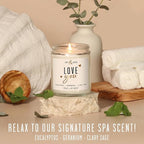 Valentines Day Gifts for Her, Valentine Candles -"I Love You" Candle, w/Eucalyptus & Geranium I I Love You Gifts for Her I Valentines Day Candle for Wife, Girlfriend I 9oz, 50Hr Burn, USA Made