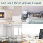 HOSSIAN 50pcs Reed Diffuser Sticks - Wood Rattan-Reed Sticks -Essential Oil Aroma Diffuser Sticks- Spa-Aromatherapy (Primary Color7/18cm)