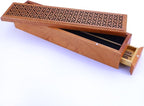 Wooden Incense Burner with Storage Drawer and Magnetic Switch,Insence-Stick Holder Ash Catcher for Meditation/Yoga Room/Bedroom/studyroom/Office