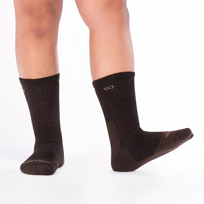 Wide Open Micro Crew Men's Socks - Merino Wool Socks for Men, Everyday Wide, Crew for Wide Feet (Style 9001)
