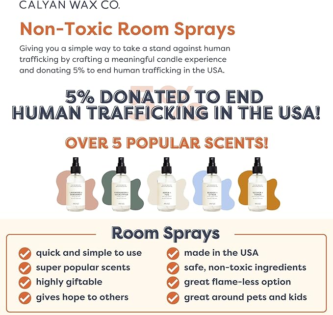 Calyan Wax Co. Vetiver and Tonka Room Spray