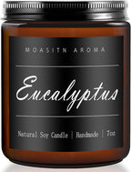MOASITN Eucalyptus Heavenly Scented Candles for Home| Natural Soy Aromatherapy Candle| Handmade Long Lasting Jar Candel| Women,Men Gift for Relaxing,Housewarming,Birthday,Meditation,Bath| 7oz