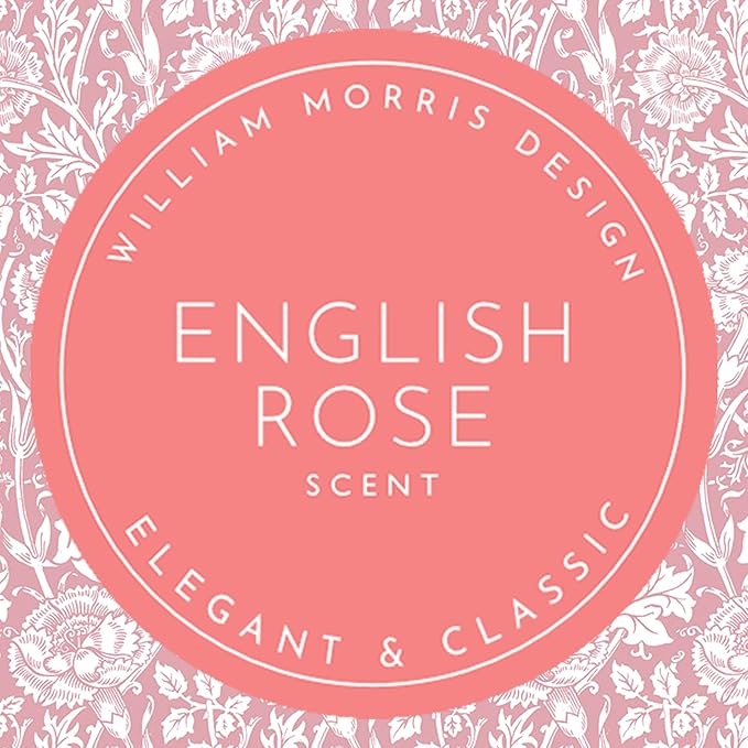 Rose Scented Drawer Liners in a Pink William Morris Design. Contains Rose Essential Oil | Pack of 5 Folded Sheets | Contains Essential Oils | Made in The UK.