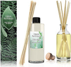 Urban Naturals Reed Diffuser Oil Refill Eucalyptus Spearmint with Lemon Peel, Clary Sage 8 oz + Free Reed Sticks, Made in The USA