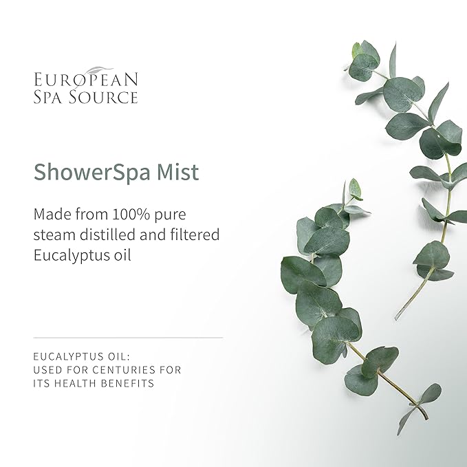 Jasmine + Eucalyptus ShowerSpa Mist Spray for Aromatherapy, At Home Spa Experience, Sinus Congestion Relief, and Tension Relief, 4 fl oz.