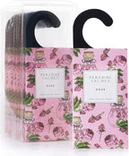 Large 12 Packs Rose Hanging Closet Deodorizer Air Freshener Long Lasting Scented Sachets Smell Goods for House
