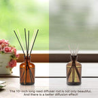 TOMCENXI 100PCS Reed Diffuser Sticks,10 Inch Natural Rattan Wood Sticks,Diffuser Refills,Essential Oil Aroma Diffuser Replacements Sticks for Home,Office (Black Color)
