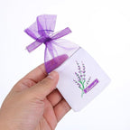 Lavender Sachet Bags Empty, 25 Pack Purple Gauze Ribbons Organza Gauze Favor Bags Sacks for Lavender, Spice(Light Purple)