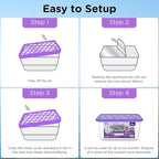 W&E Choice Moisture Absorbers with Lavender Scent, Portable Dehumidifier for Closet & Bathrooms, Kitchen, Humidity Absorber Odor Eliminator Absorber, 12Pack