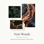 Thymes Noir Woods Scented Candles for Home Decor – Notes of Fresh Evergreen, Smoky Wood & Golden Amber – Luxury Home Fragrance Gifts for Women & Men – Burns Up to 38 Hrs (Large 3 Wick Candle, 18 oz)