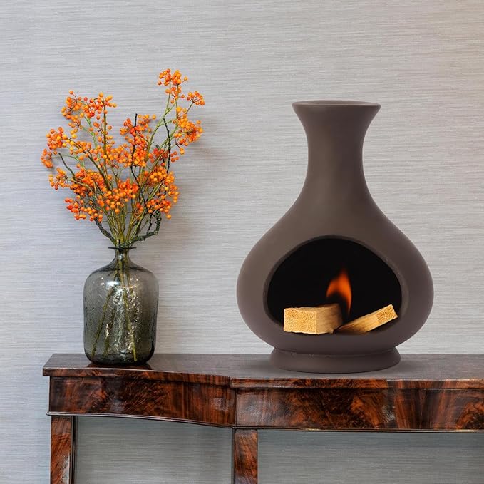 Multi-Functional Palo Santo Holder Burner, Palo Santo Stick and sage smudging Bowl, Modern Chiminea Incense Burner with Chimney, Ash Catcher, Suitable for Spiritual Rituals, Yoga, Meditation