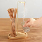 Incense Holder for Sticks with Ash Catcher-2 in 1 Glass Incense Stick & Candle Holder with Storage, Anti-Ash Flying insence-Sticks Burner for Meditation Yoga Spa Home Decor sage (Light Base)