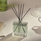 NEST New York Reed Diffuser, Wild Mint & Eucalyptus - 5.9 fl oz - Fragrance for Up to 90 Days - Reusable, Refillable Glass Holder - Includes 8 All-Natural Reed Sticks - Flame Free