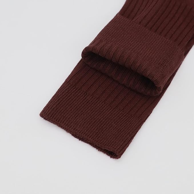 SERISIMPLE Men's Dress Socks - Bamboo Viscose Thin Ribbed Knit, Silky & Soft, Lightweight Business Crew Socks 5 Pairs