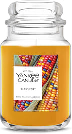 Yankee Candle Harvest, Fall Scented Candle, 22oz Large Jar with up to 150 Hour Burn Time